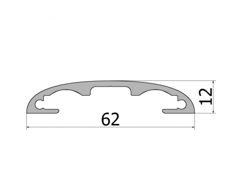 beMatrix Profil - Typ: Abdeckung B62 - L�nge: 297,6 cm