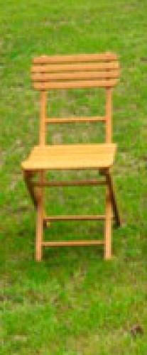 Gartenholzstuhl, Esche, braun lasiert