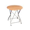 Gartentisch, Holz Robinie mittelbraun mit Naturl gelt, rund 80 cm 