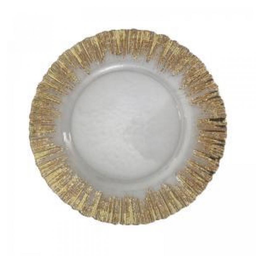 Glasteller Gold 33,5 cm 