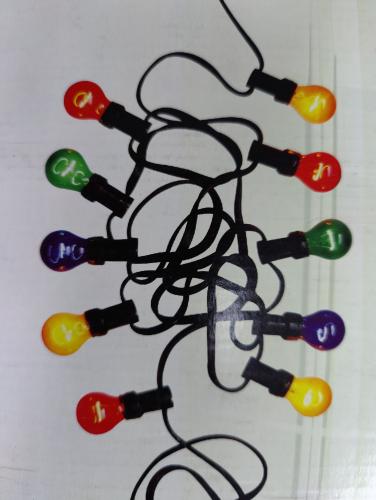 Lichterkette mit weien und/oder frbigen Glhbirnen