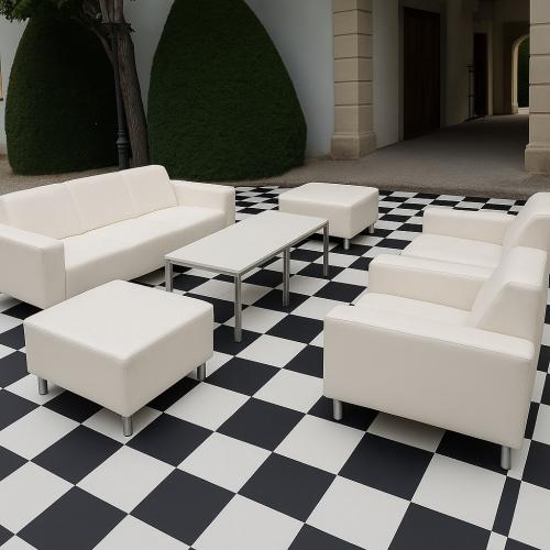 Tanzteppich (Kunststoffbelag - Schachbrettmuster)