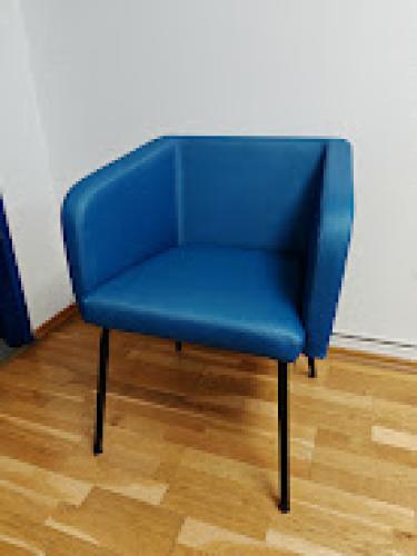 Vortragsstuhl, blau ca. 58 cm x 63 cm